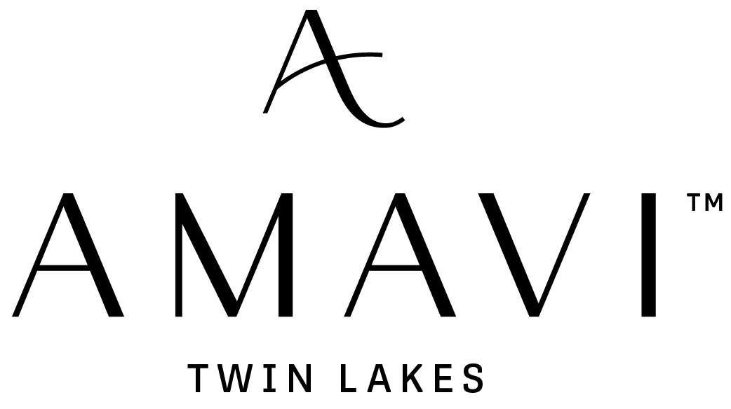 Amavi Twin Lakes logo in black